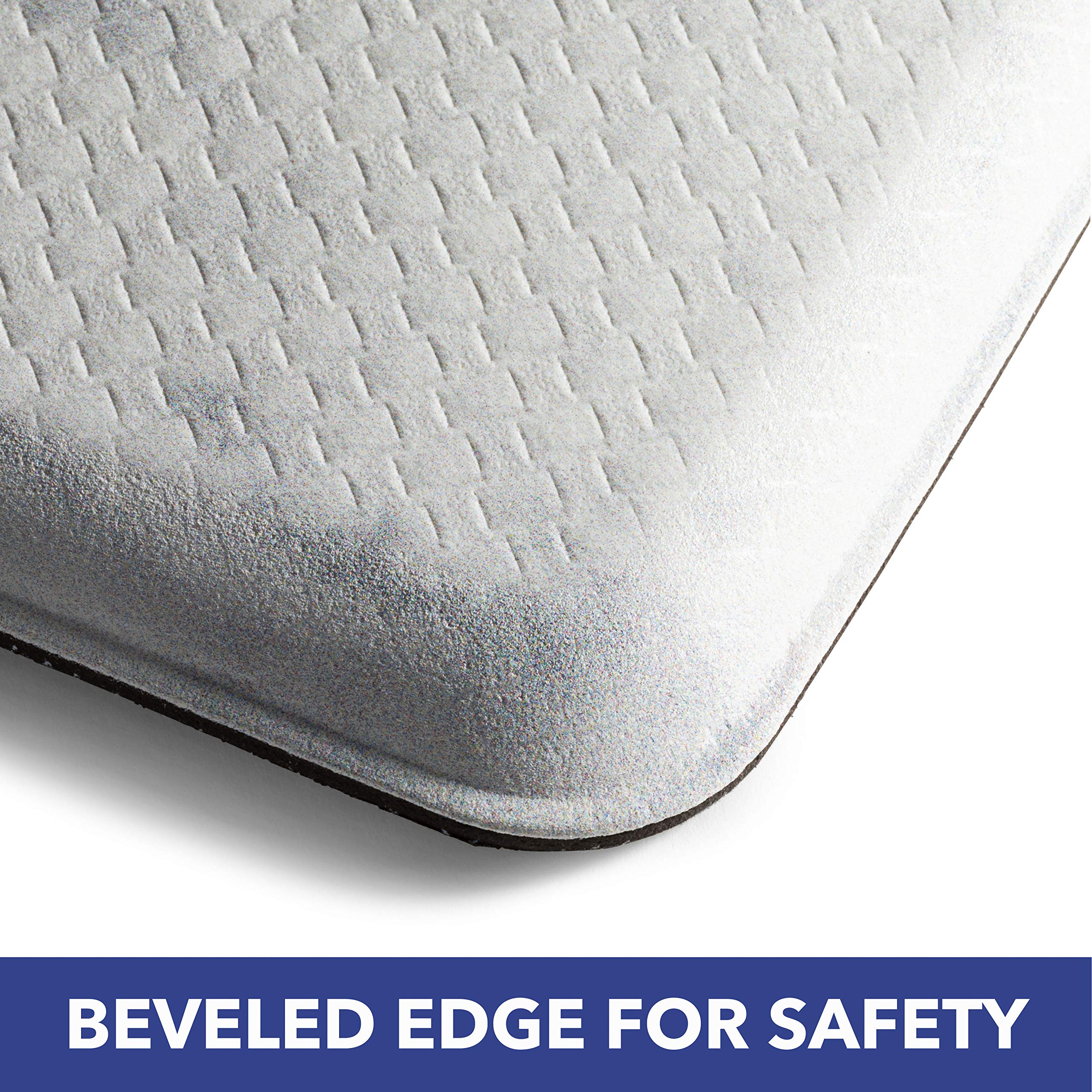 SoHome Cozy Living Anti Fatigue Mat Kitchen Mat Non Slip Stain Resistant Easy Clean 1/2 Inch Thick Kitchen Floor Mats  Marble White 20'' x 36''